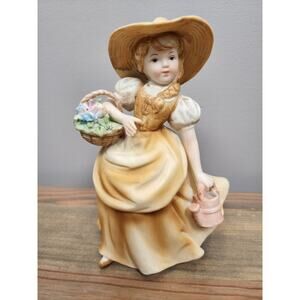 Lefton Girl In Dress Figurine Summer Kw4834